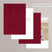 "Holiday Tartan" - Table Numbers in Cranberry by Erin Deegan - Back of Card Options