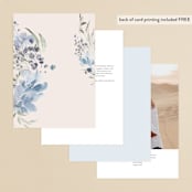 "Wildflower Wreath" - Table Numbers in Sky by Grace Kreinbrink - Back of Card Options
