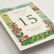 "Farm and Field" - Table Numbers in Barn by Paper Sun Studio - Detail