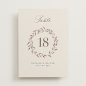 "Delicate monogram" - Table Numbers in Ecru by Hooray Creative - Front