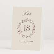 "Delicate monogram" - Table Numbers in Ecru by Hooray Creative - Folded
