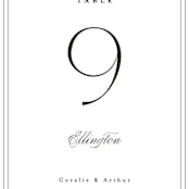"Arcadia" - Table Numbers in Noir by Olivia Raufman - Detail
