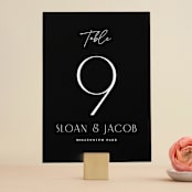 "Perfect Balance" - Table Numbers in Onyx by Lauren Chism - Front