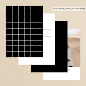 "Perfect Balance" - Table Numbers in Onyx by Lauren Chism - Back of Card Options
