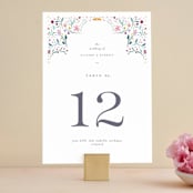 "Delicate Garden" - Table Numbers in Wildflower by Ashley DeMeyere - Front
