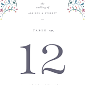 "Delicate Garden" - Table Numbers in Wildflower by Ashley DeMeyere - Detail