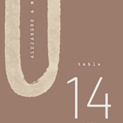 "Minimalist Shapes" - Table Numbers in Natural by Heather Cairl - Detail