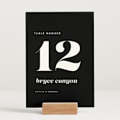 "Make it official" - Table Numbers in Panda by Lea Delaveris - Displayed (stand not included)