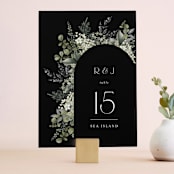 "A Wedding in the Garden" - Table Numbers in Charcoal by Chris Griffith - Front