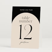 "Little party big love" - Table Numbers in Noir by Jessica Corliss - Folded