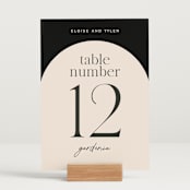 "Little party big love" - Table Numbers in Noir by Jessica Corliss - Displayed (stand not included)