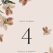 "Halcyon" - Table Numbers in Dove by Olivia Kanaley Inman - Detail