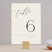 "Violet " - Table Numbers in Linen by Kelly Schmidt - Front