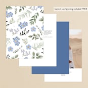 "Botanical Swag" - Table Numbers in Periwinkle by Susan Moyal - Back of Card Options