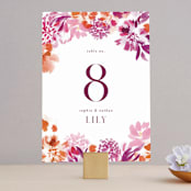 "veranda" - Table Numbers in Merlot by Angela Marzuki - Front