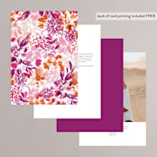 "veranda" - Table Numbers in Merlot by Angela Marzuki - Back of Card Options
