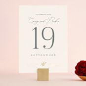 "Lakefront" - Table Numbers in Natural by Robert and Stella - Front