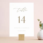"Napa" - Table Numbers in Golden by Kelly Schmidt - Front