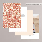 "Mizu Pattern" - Table Numbers in Ruby by Kanika Mathur - Back of Card Options