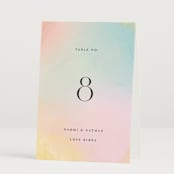 "marshmallow" - Table Numbers in Sunrise by Petra Kern - Folded