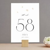 "Soar" - Table Numbers in Cream by Phrosné Barwood - Front