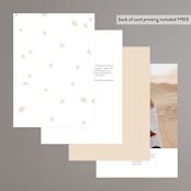 "Soar" - Table Numbers in Cream by Phrosné Barwood - Back of Card Options