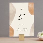 "leaf contour" - Table Numbers in Natural by Susan Zinader - Front