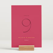 "Amor" - Table Numbers in Caliente by Owl and Toad - Displayed (stand not included)