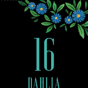 "Embroidery" - Table Numbers in Noche by Jackie Crawford - Detail