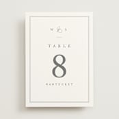 "Crawford" - Table Numbers in Ivory by Amy Kross - Front