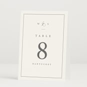 "Crawford" - Table Numbers in Ivory by Amy Kross - Folded