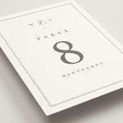 "Crawford" - Table Numbers in Ivory by Amy Kross - Detail