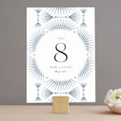 "AKARI" - Table Numbers in Wave by Melanie Kosuge - Front