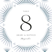 "AKARI" - Table Numbers in Wave by Melanie Kosuge - Detail