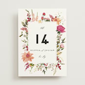 "Lush" - Table Numbers in Magenta by Susan Moyal - Front