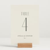 "Unity" - Table Numbers in Porcelain by Jennifer Postorino - Displayed (stand not included)