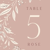 "Moment" - Table Numbers in Rose by Erin German - Detail