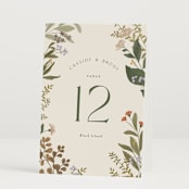"Ellsworth" - Table Numbers in Natural by Jennifer Wick - Folded