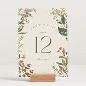 "Ellsworth" - Table Numbers in Natural by Jennifer Wick - Displayed (stand not included)