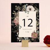 "Peonies & Sage" - Table Numbers in Fawn by Susan Moyal - Front