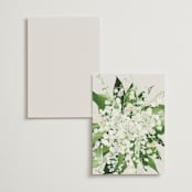 "Soft Sprigs" - Table Numbers in Champagne by Jennifer Postorino - Back of Card Options