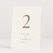 "Soft Sprigs" - Table Numbers in Champagne by Jennifer Postorino - Folded