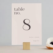 "Eclectic" - Table Numbers in Dusty Rose by Vera Lim - Front