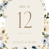 "Swept Away" - Table Numbers in Petal by Leah Bisch - Detail