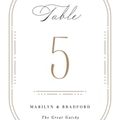 "Encapsulated" - Table Numbers in Black Tie by Hooray Creative - Detail