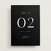 "Photographie" - Table Numbers in Noir by Christie Garcia - Front