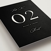 "Photographie" - Table Numbers in Noir by Christie Garcia - Detail