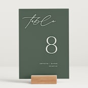 "Flip" - Table Numbers in Forest by Kelly Schmidt - Displayed (stand not included)