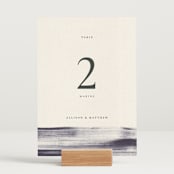 "Stillness" - Table Numbers in Horizon by Sumak Studio - Displayed (stand not included)