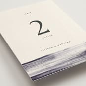 "Stillness" - Table Numbers in Horizon by Sumak Studio - Detail